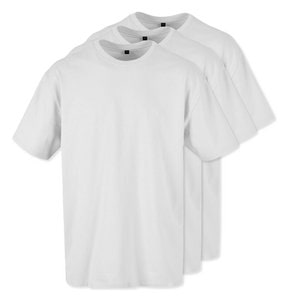 Build Your Brand BY102x3 - Classic Comfort Oversized Cotton T-Shirt for Men