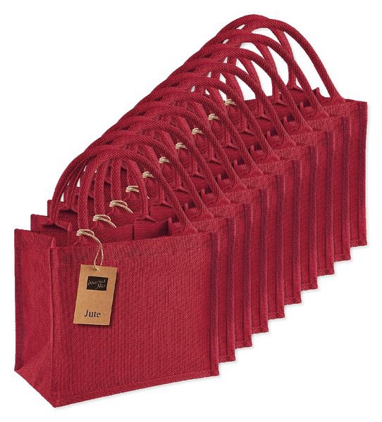 Eco-Friendly Burlap Tote with Cotton Handles