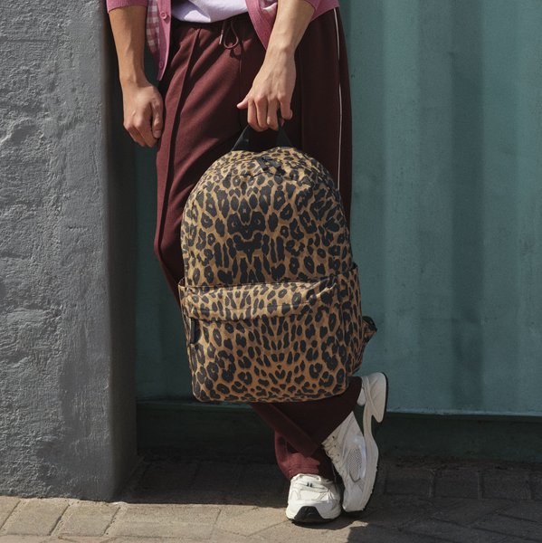 Leopard print backpack