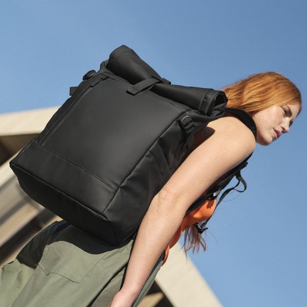 Roll-top backpack